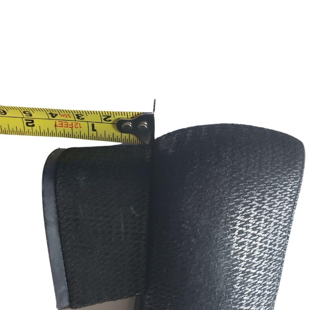 Stuart Weitzman Classic #90s Black Textured Squar… - image 6